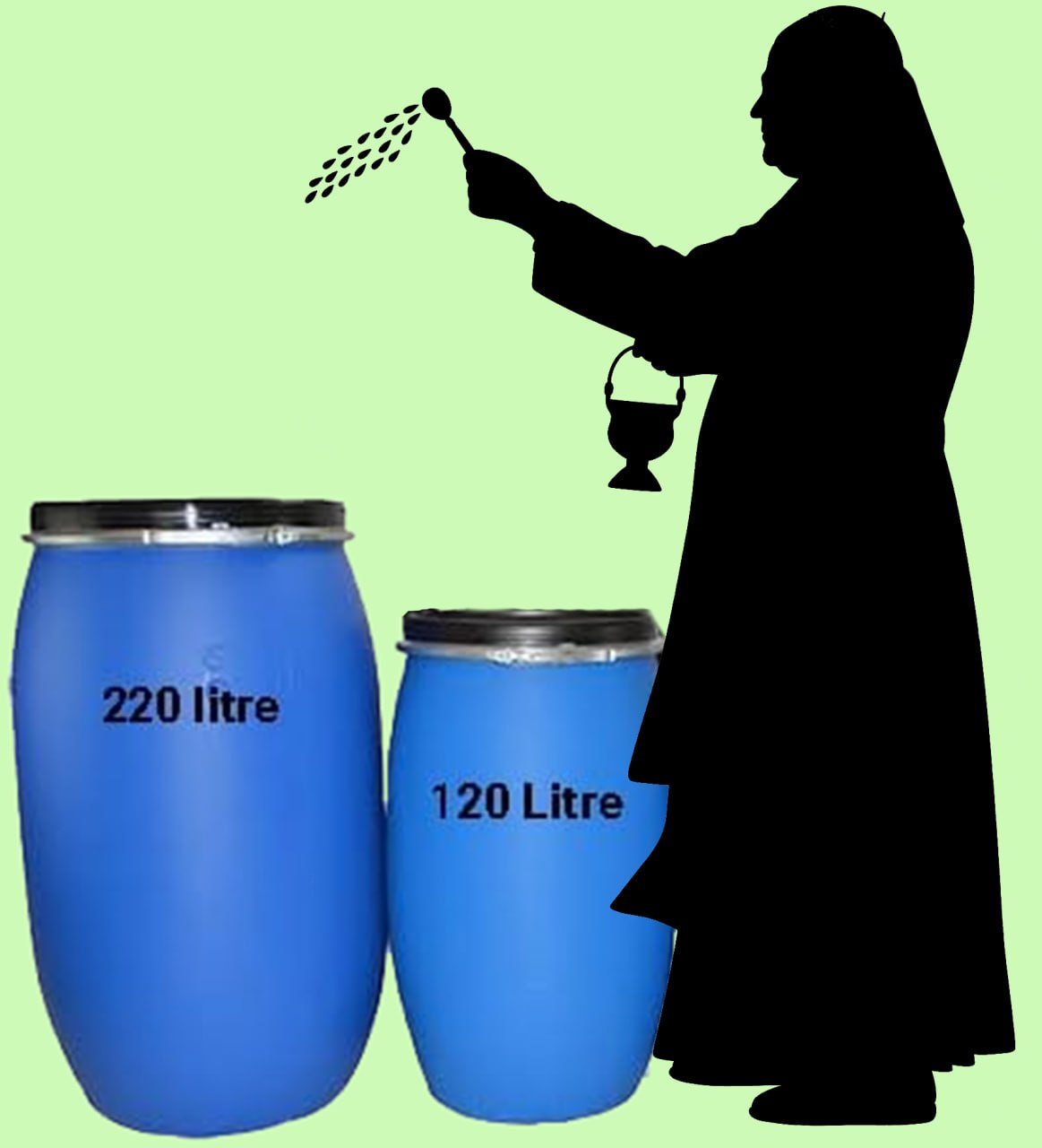 220 litre and 120 litre bins